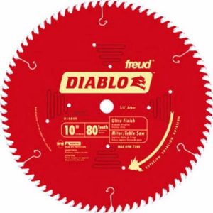 Freud D1080X Diablo 10-Inch 80-tooth ATB Finish Saw Blade with 5 or 8-Inch Arbor and PermaShield Coating